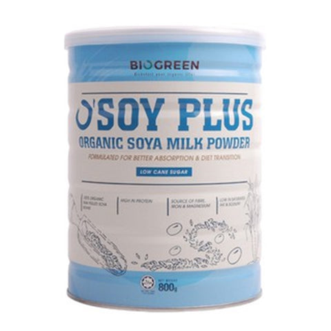 Biogreen Organic Osoy Plus Soya Milk Powder (Low Cane Sugar) 800g