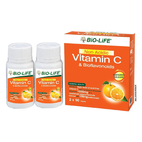 Bio-Life Non Acidic Vitamin C & Bioflavonoids Tablet 2x90's