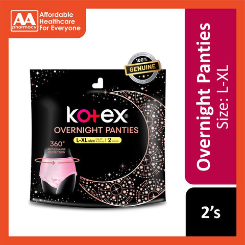 Kotex Overnight Panties L-XL Sizes (2's)