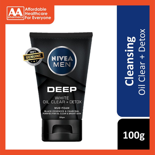 Nivea For Men Deep White Oil Clear Mud Foam 100g