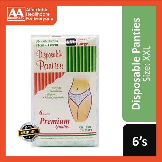Pan-Mate Premium Disposable Panties (Size: XXL) 6's