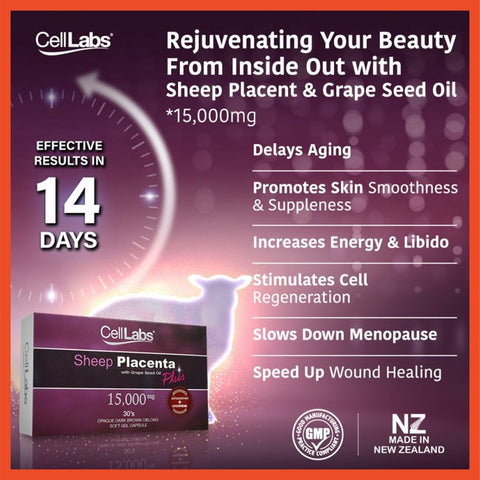 Celllabs Sheep Placenta Plus 15,000mg 30's