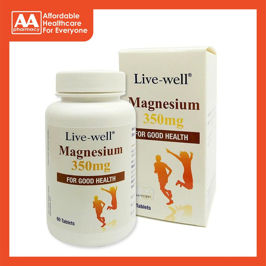 Live-Well Magnesium 350mg Tablets 60's