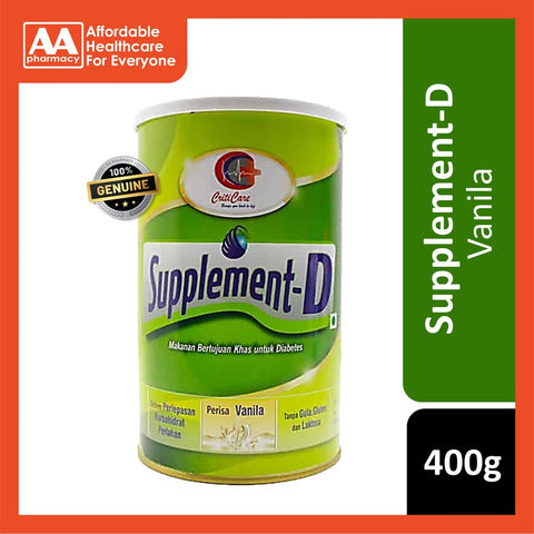 Supplement-D Diabetes Powder (Vanilla Flavour) 400g