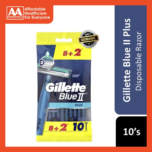 Gillette Blue II Plus Disposable Razors 10's