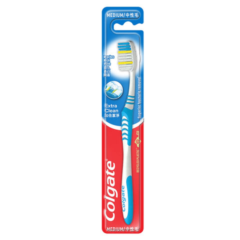Colgate Extra Clean Cleaner Teeth Toothbrush Extra Clean