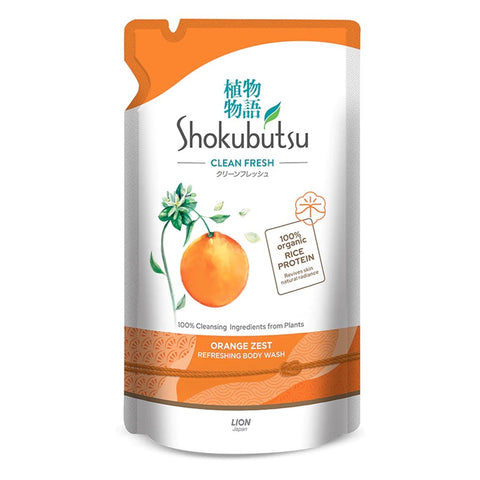 Shokubutsu Clean Fresh Shower Foam [Orange Zest] (850mL Refill)