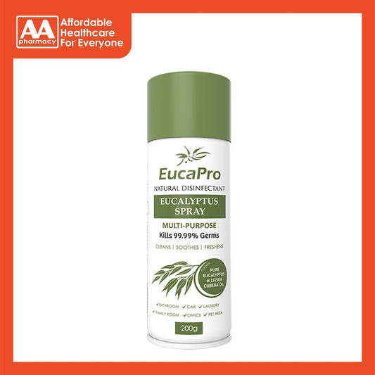 Eucapro Natural Disinfectant Eucalyptus + Litsea Cubeba Spray (200gm)
