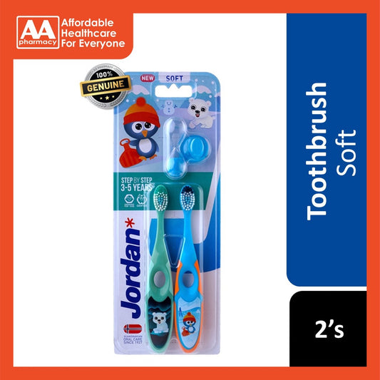 Jordan Toothbrush Step 2 (Age 3-5Years) Soft (Twin Pack)