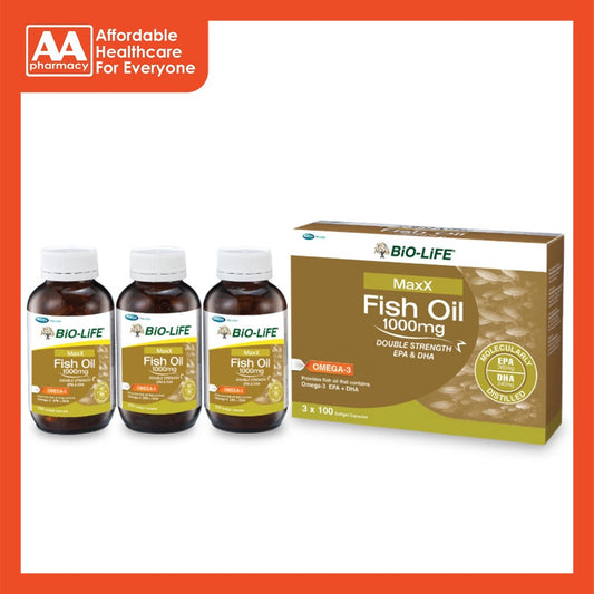 Bio-Life Maxx Fish Oil 1000mg Capsule (3X100's)