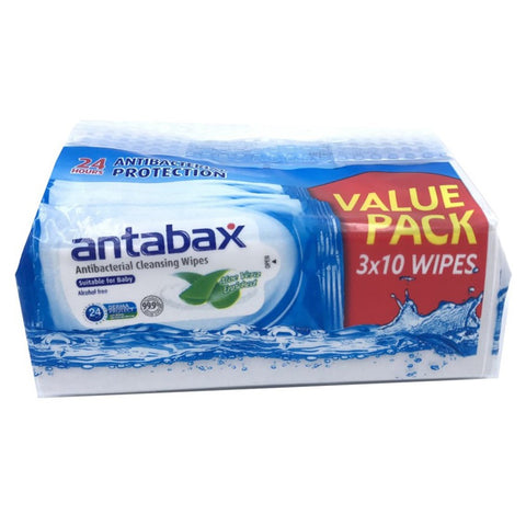 Antabax Antibacterial Wipes 3x10's