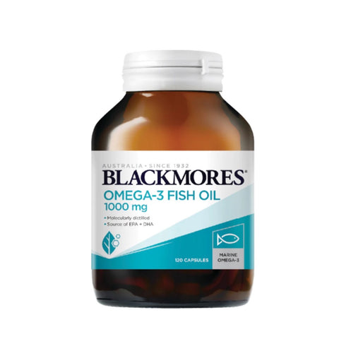 [120's] Blackmores Omega-3 Fish Oil Capsules 1000mg (120's) [Halal]