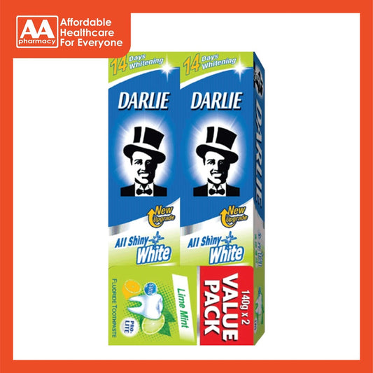 Darlie All Shiny White Lime Mint Toothpaste Twinpack 2x140g