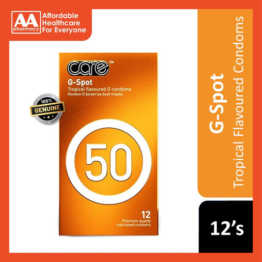 Care 50 G-Spot Premium Quality Lubricated Condoms 12's