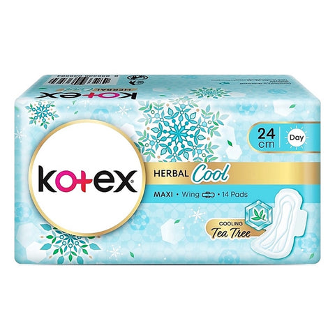 Kotex Natural Care Maxi Wing 24cm Herbcool 14's