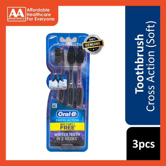 Oral-B Cross Action Charcoal 3's Blister