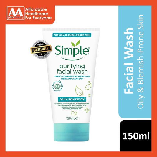 Simple Daily Skin Detox Purifying Facial Wash 150mL