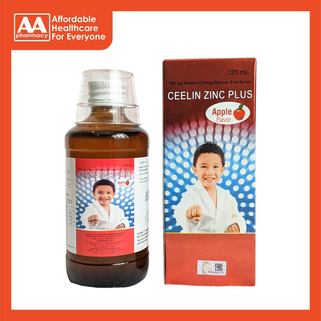 Ceelin Zinc Plus 120mL (Apple Flavour) AA Pharmacy