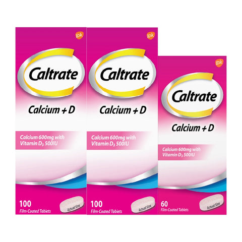 Caltrate 600D Calcium + Vitamin D 2x100's+60's