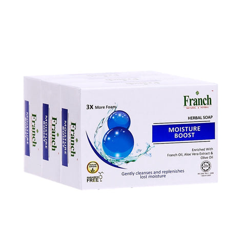 Franch Moisture Boost Herbal Soap 3x100g