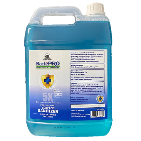 Bactepro Professional Surface Sanitizer Concentrated Solution (5L)