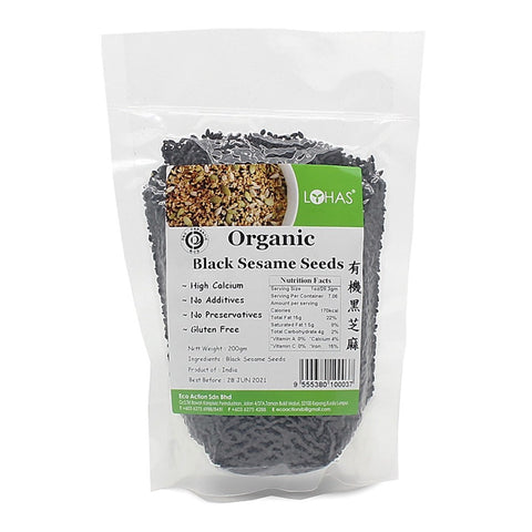 Lohas Organic Black Sesame Seeds 200g