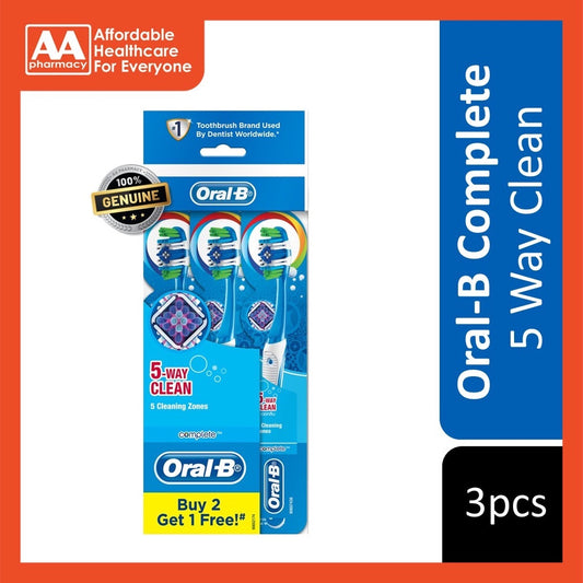 Oral-B Toothbrush Complete 5 Way Clean (Soft) Buy 2 Free 1