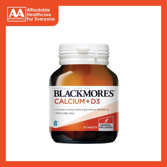 [30's] Blackmores Calcium 600mg + Vit D3 500 IU Tablets (30's)