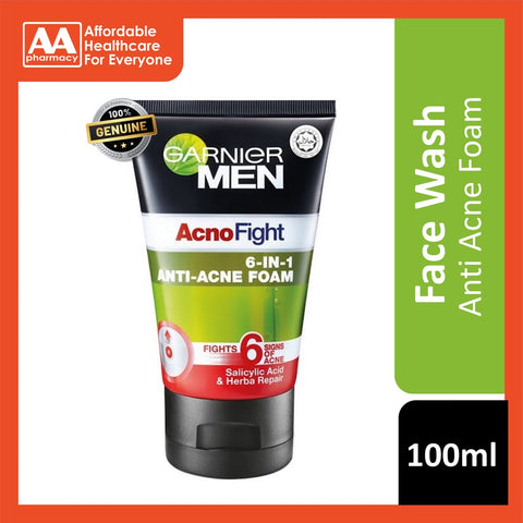 Garnier Men Acno Fight 6 In 1 Anti-Acne Foam 100mL