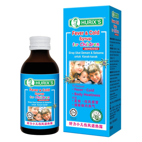 Hurix's Fever & Cold Syrup For Children (60mL)