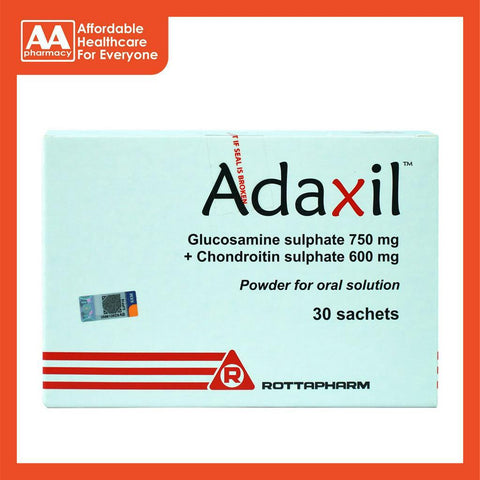 Adaxil (Glucosamine Sulphate 750mg + Chondroitin Sulphate 600mg) Sachet 30's