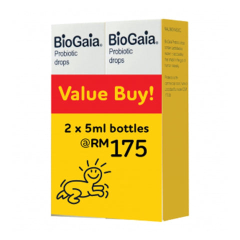 Biogaia Probiotic Drops 5mL (Twin Pack Offer)