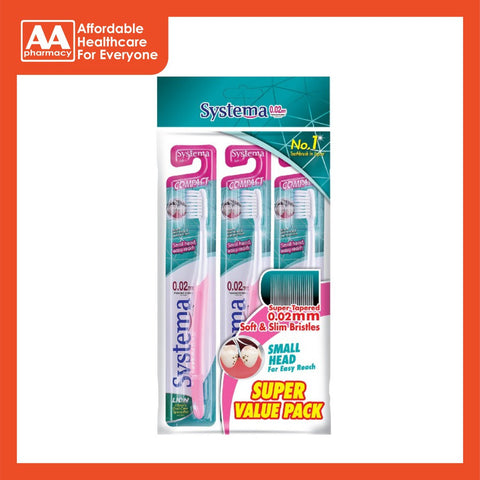 Systema Toothbrush Valuepack (3 pcs) (Compact/Comfort/Full Head)