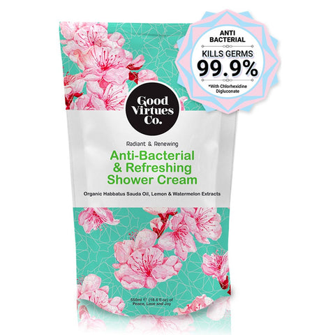 GVC Anti-Bacterial & Refreshing Shower Cream Refill Pack 550mL