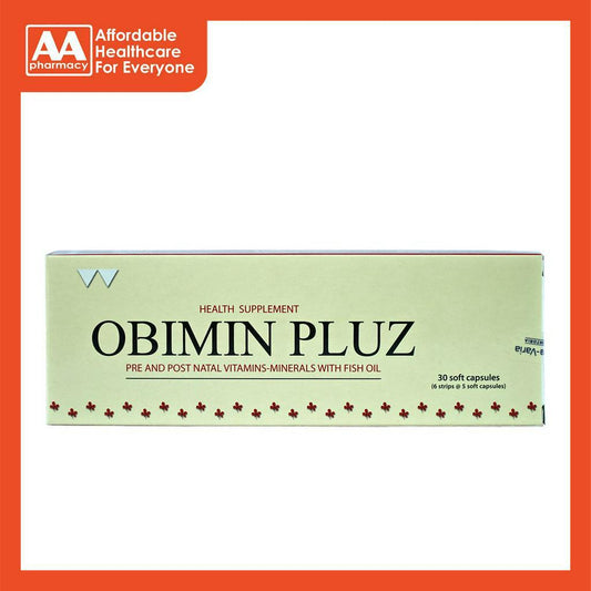 Obimin Pluz (Pre & Post Natal Vitamins & Minerals) Capsules 30's