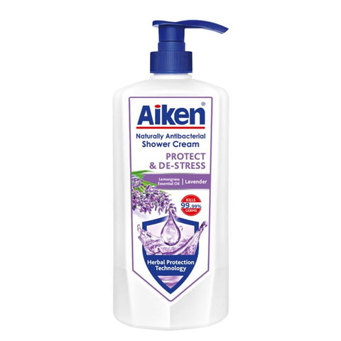 Aiken Antibacterial Shower 950g (Protect & De-Stress - Lavender)
