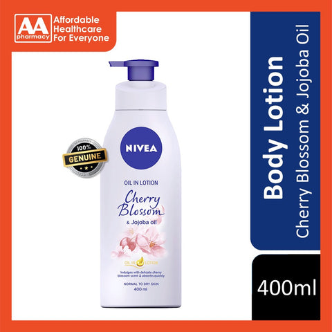 [SELL TO DEPLETE] Nivea Oil In Lotion - Cherry Blossom & Jojoba Oil 400mL