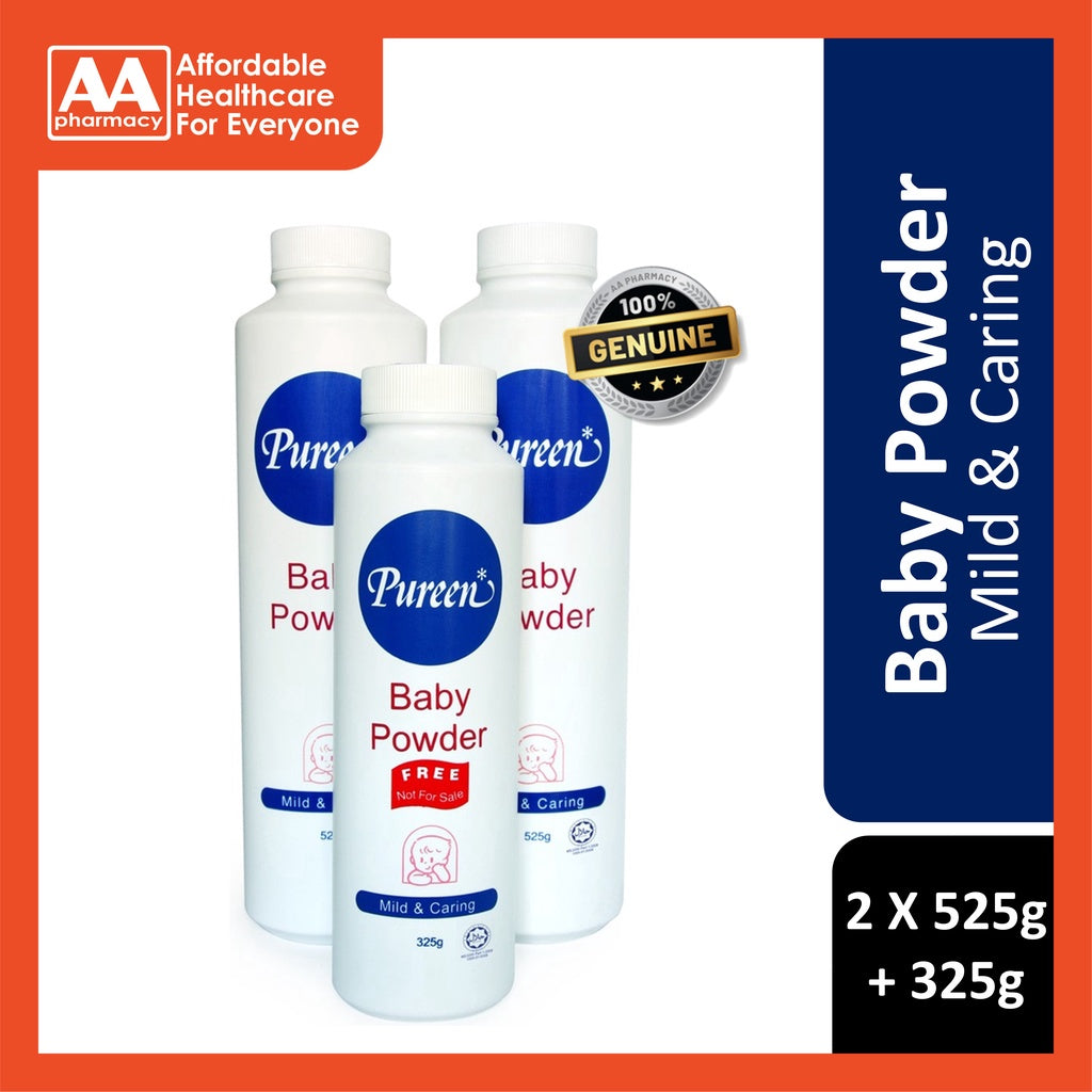Pureen Baby Powder (525gm X 2 + Free 325gm) – AA Pharmacy