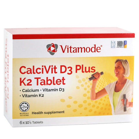 Vitamode Calcivit D3 Plus K2 Tablet 6x10's