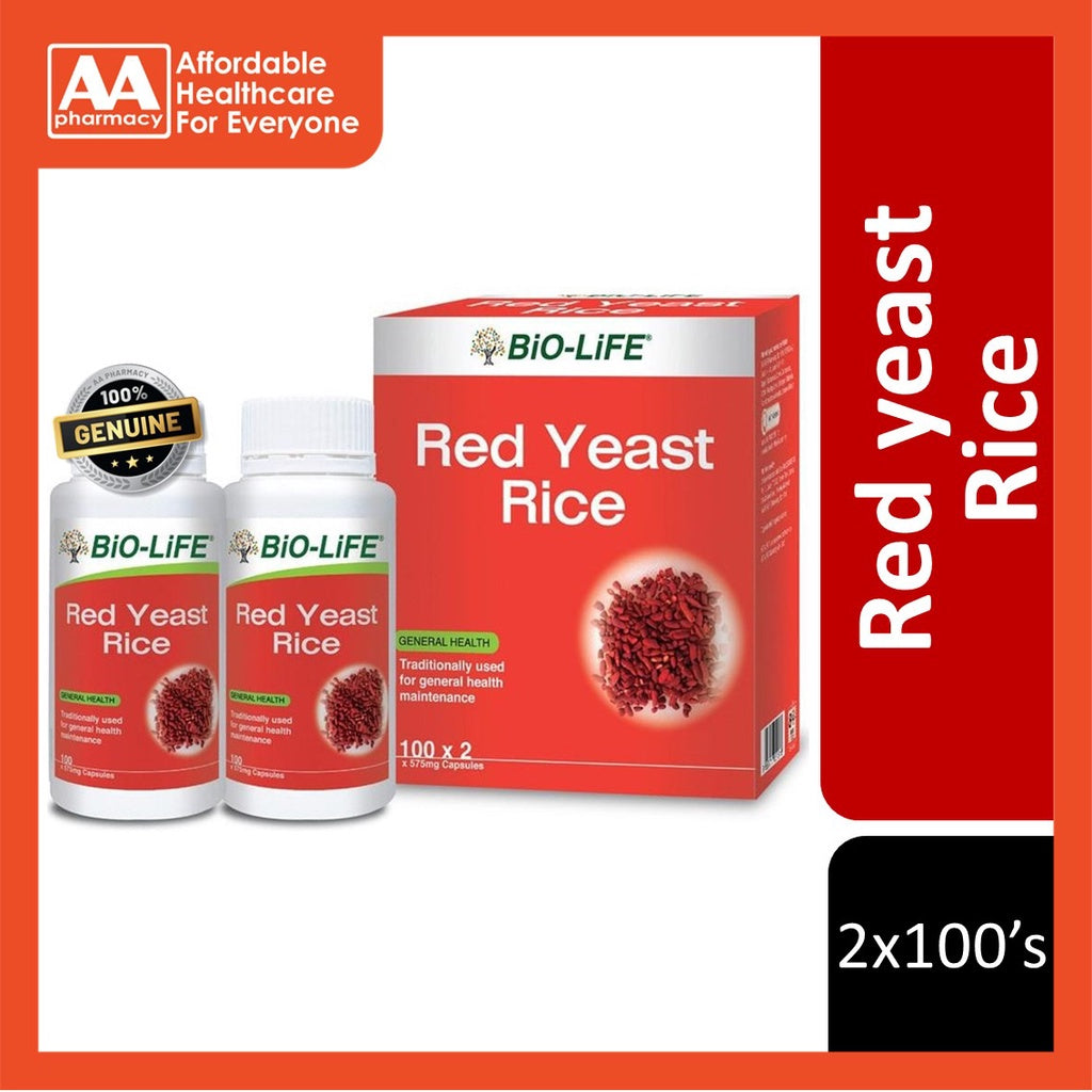 Bio-Life Red Yeast Rice Capsule 2x100's – AA Pharmacy