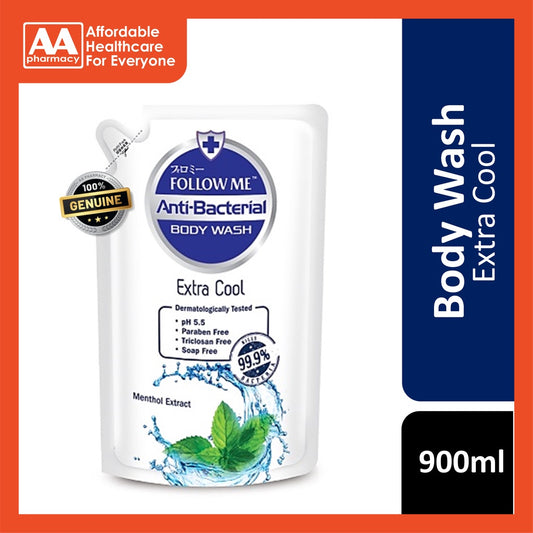 Follow Me Anti-Bacterial Body Wash Refill 900mL (Extra Cool)