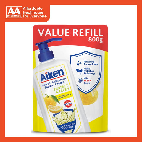 Aiken Anti-Bacterial Shower Cream (Refill) Fresh Yuzu 800g