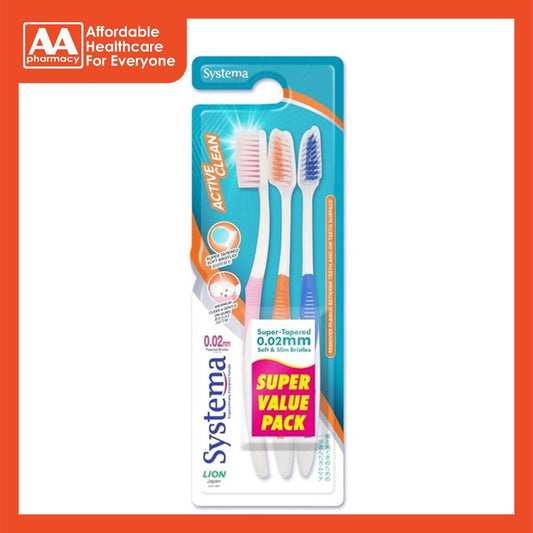 Systema Active Clean Toothbrush 3 pcs (Value Pack)