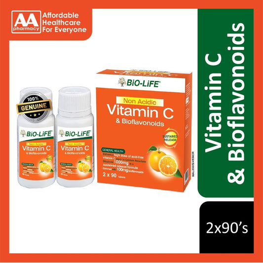 Bio-Life Non Acidic Vitamin C & Bioflavonoids Tablet 2x90's