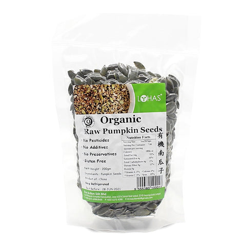 Lohas Organic Raw Pumpkin Seeds 200g