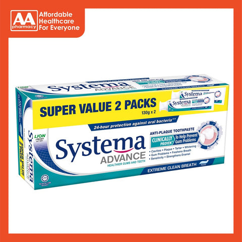 Systema Advance Toothpaste Extreme Clean Breath 2X130g (Value Pack)
