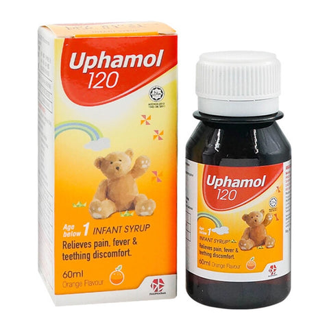 Uphamol Infant 120mg Syrup 60mL (Orange Flavour)