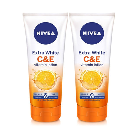 Nivea Extra White C & E Vitamin Lotion 320ml Twin Pack