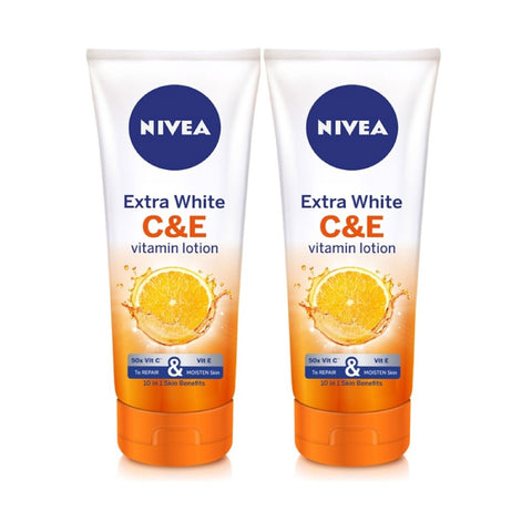 Nivea Extra White C & E Vitamin Lotion 320ml Twin Pack