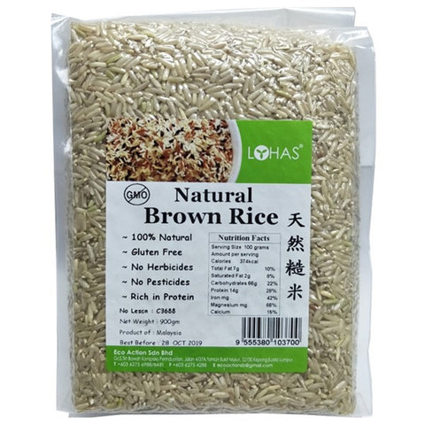 Lohas Natural Brown Rice 900g